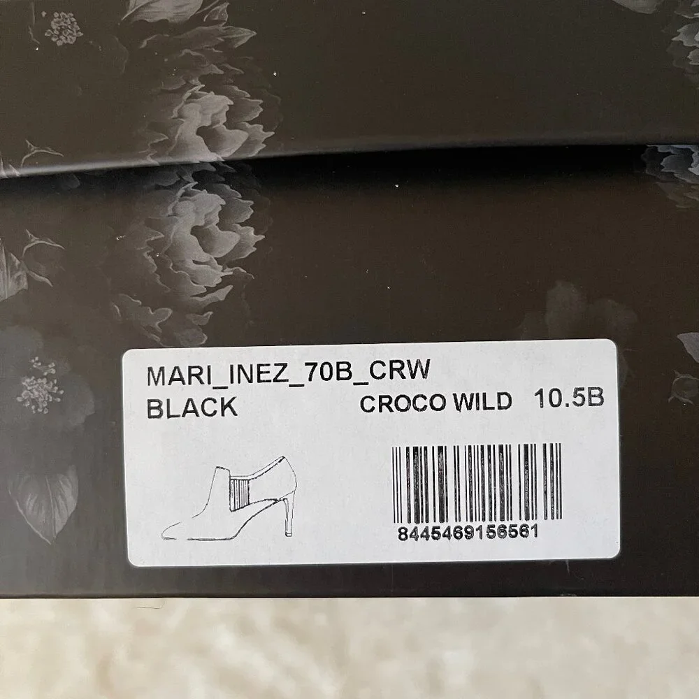Inez Marisol 70 in Black Croco Emboss size 10.5 standard - Picture 11 of 12
